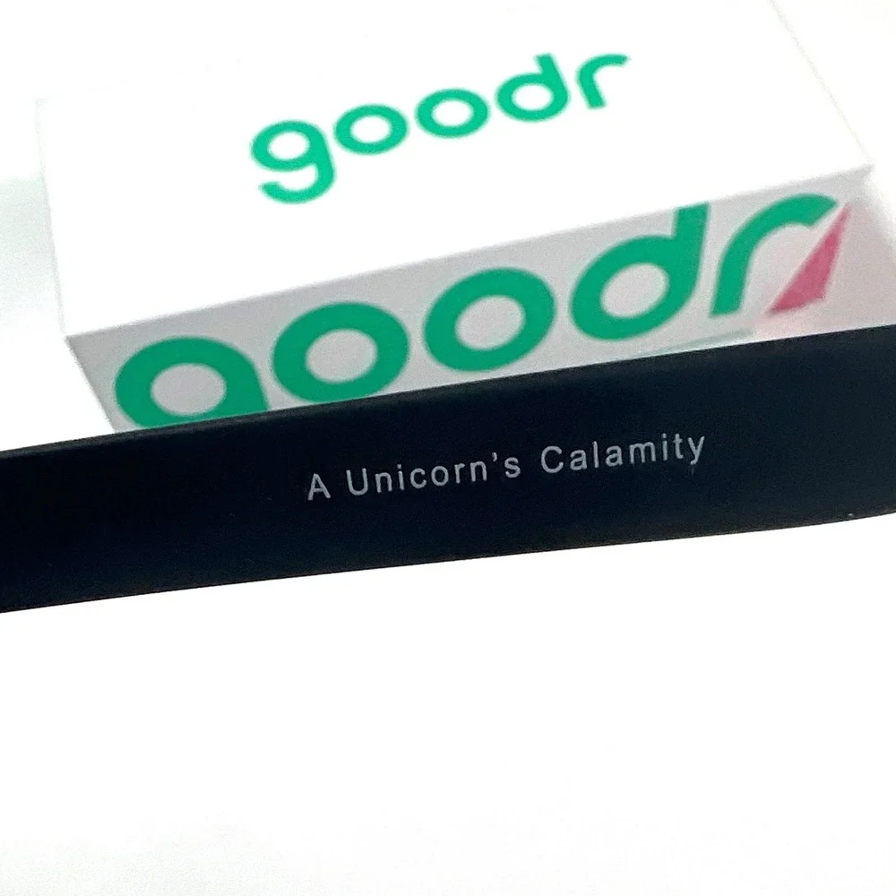 goodr A Unicorn's Calamity Black Polarized Mirrored Running Sunglasses 6E5 NIB